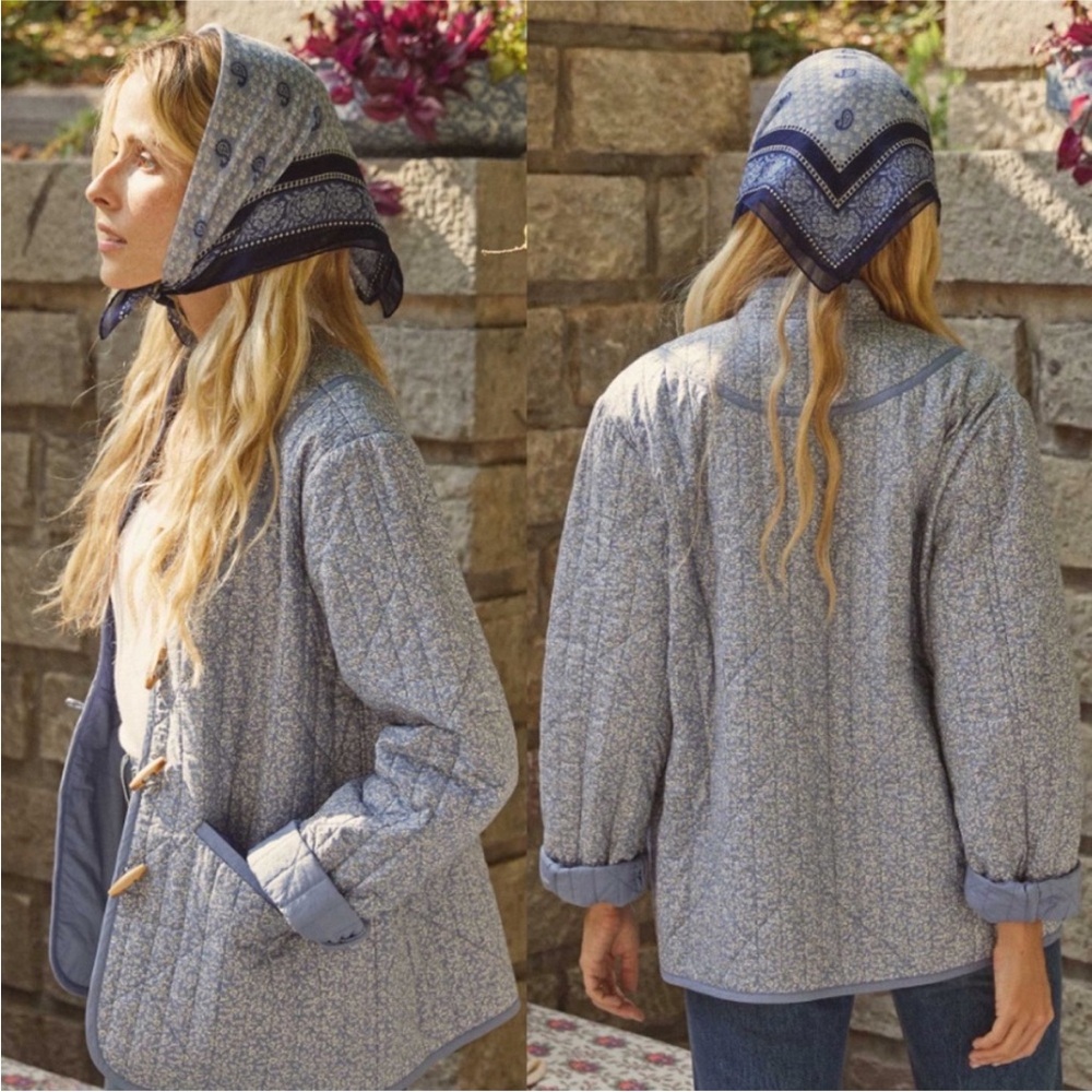 Doen Parker Jacket blue cottage floral - XS